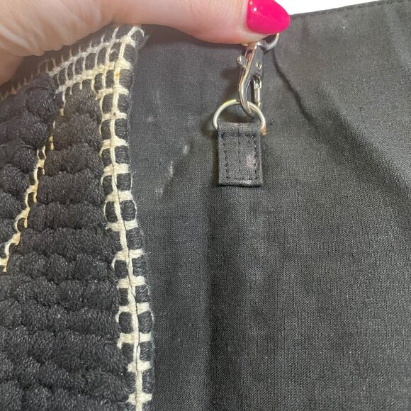 Guadalupe Designs Black & Natural Woven Clutch Crossbody NWT - Picture 5 of 7